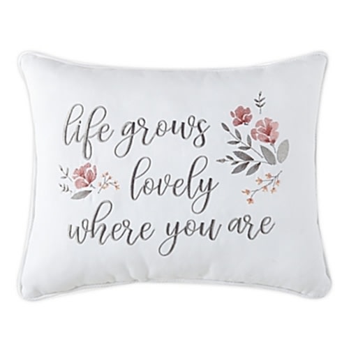 Levtex Baby® Adeline Throw Pillow in White/Pink