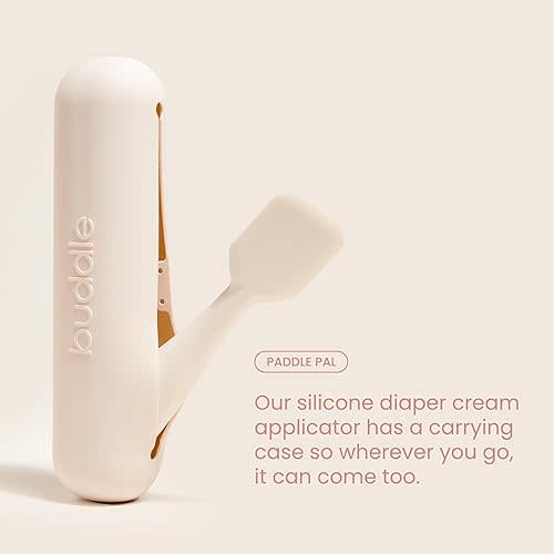 Paddle Pal Baby Diaper Cream Spatula Silicone Applicator with Carrying Case, Smooth & Mess-Free Application, 1 Count