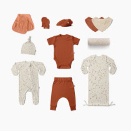 Goumi Kids x Babylist 11-Piece Layette Gift Set With Drawstring Gown - Terrazzo, 0-3 M