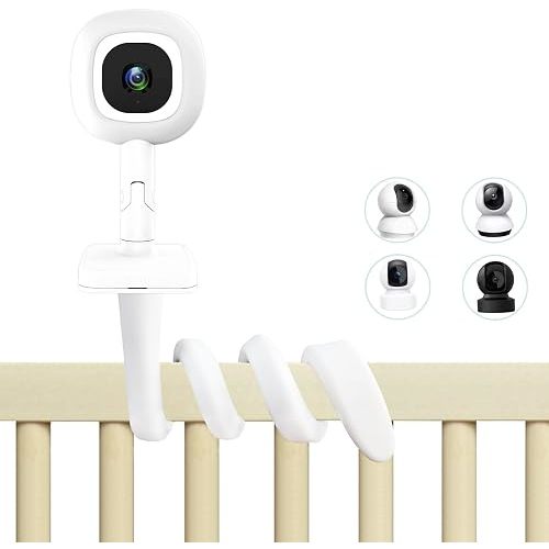 Crib Flexible Twist Baby Monitor Mount for Tapo,Kasa,Momcozy Camera