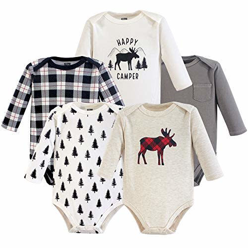 Hudson Baby unisex-baby Cotton Long-sleeve Bodysuits
