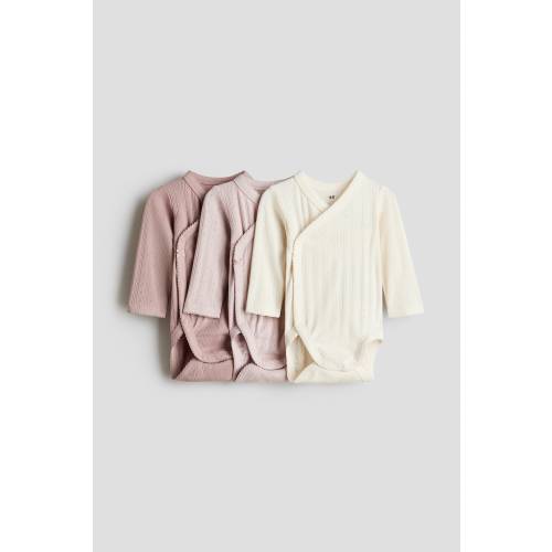 3-PACK WRAPOVER BODYSUITS