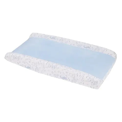 Disney Finding Nemo Cutest Little Catch Light Blue, and White Contoured Changing Pad Cover