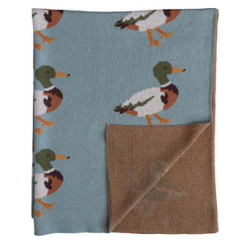 Duck Mallard Knit Gift Baby Blanket - Helmsie x CCO 2022 Blue River Lake
