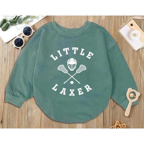 Little Laxer Baby Bodysuit, Lacrosse Romper, Gift Boy Girl Gender Neutral, New To the Club Infant Clothing