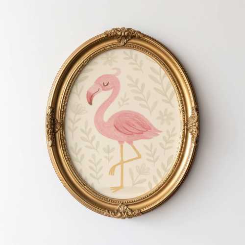 Flamingo Nursery Print Fun Flamingo Illustration for Girl Room Playroom Decor Toddler Wall Art PRINTABLE Cute Girly Nursery Animal Art | 85