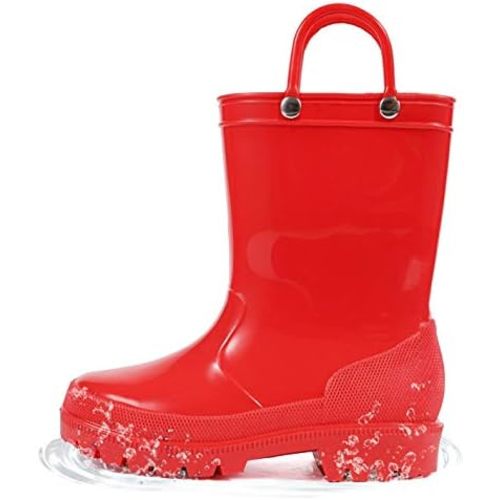 HugRain Toddler Kids Lightweight Adorable Rain Boots