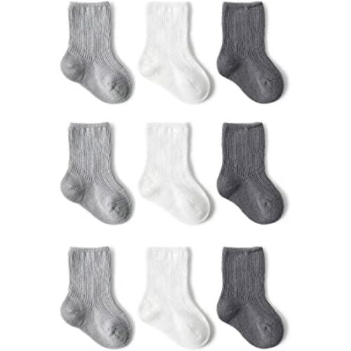 SHARELY SHEEP Toddler Socks Unisex Baby Crew Socks for Infant Boys Girls Stretchy Cotton Socks Kids 0-36 Months