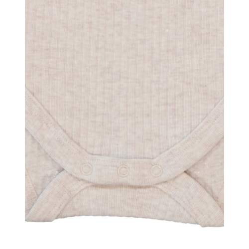 Medium Brown Baby 3 Pack Long Sleeve Organic Cotton Bodysuit | Best&Less™ Online