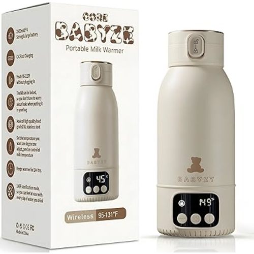 Portable Bottle Warmer for Travel (Off-White, 17 oz)