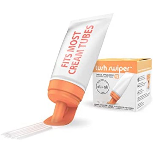 Eli & Ali Tush Swiper - Diaper Rash Cream Applicator & Butt Paste Applicator - [Fits Most] Baby Cream - Mess Free Alternative to Diaper Cream Spatula, Easy to Clean, Travel Friendly - Orange, 1 Pack