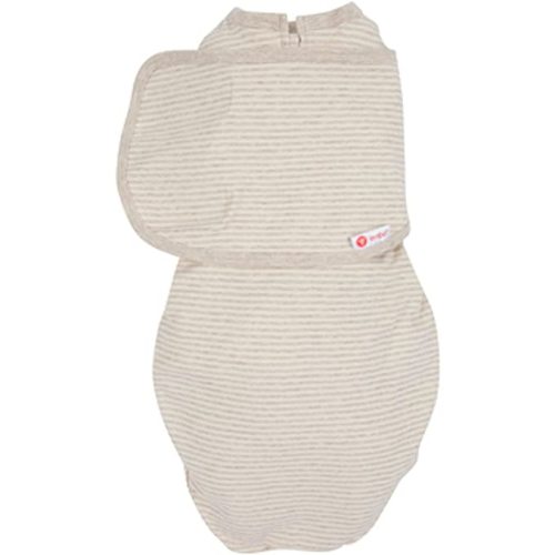 embé 2-Way Starter Baby Swaddle, 6-14 lbs, Newborn Swaddle Sack 0-3 Months, Zip & Velcro Swaddle 0-3 Months Baby Swaddles Wrap, Hip Healthy, Infant Swaddle, Easy Diaper Access - Organic Oatmeal Stripe