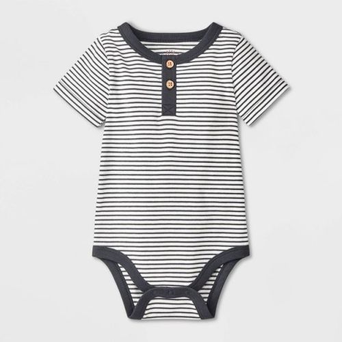 Baby Boys' Henley Bodysuit - Cat & Jack™ Olive Green 3-6m