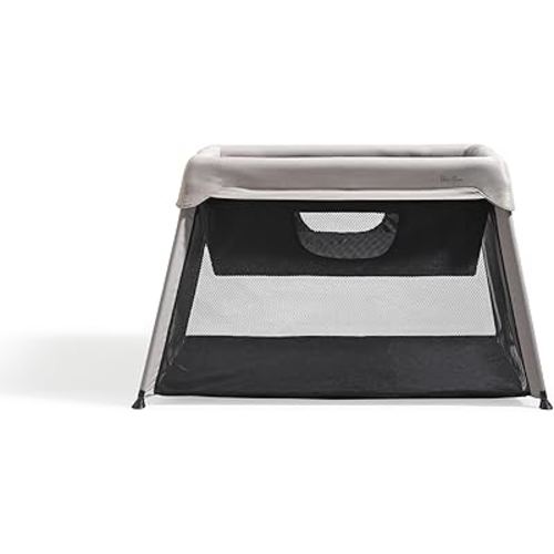 Silver Cross Sleep & Go 3 in 1 Travel Crib - Converts Newborn Bassinet, Crib to Playard - Portable, Lightweight, Easy to Pack with Comfortable Mattress for Infants to Toddlers - Stone (Sustainable)