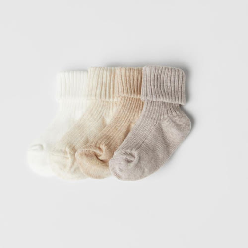 FOUR-PACK OF COLORFUL SOCKS - Light beige | ZARA United States