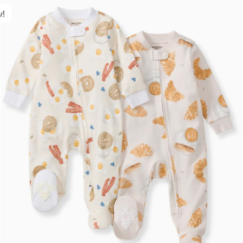 Eggs & Coffee Organic Sleep & Play 2 Pack – Burt's Bees Baby