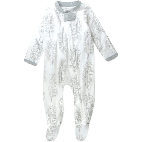 HonestBaby Sleep & Play Footed One-Piece Pajama Sleeper 100% Organic Cotton, Baby Boys