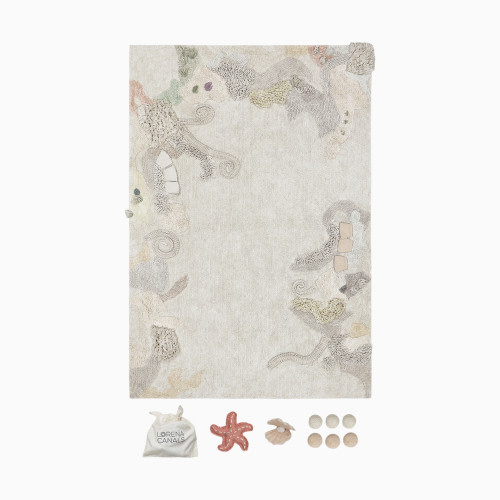 Lorena Canals Seabed Washable Play Rug - Natural, 4' 7" X 6' 7"