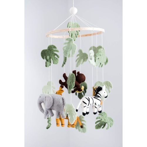 Jungle Animals Baby Mobile, Room Decor, Safari Theme Nursery, Wild Animals Decoration