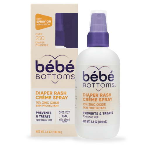 Bébé Bottoms Diaper Rash Cream Spray, 100 ml, No-Rub Application