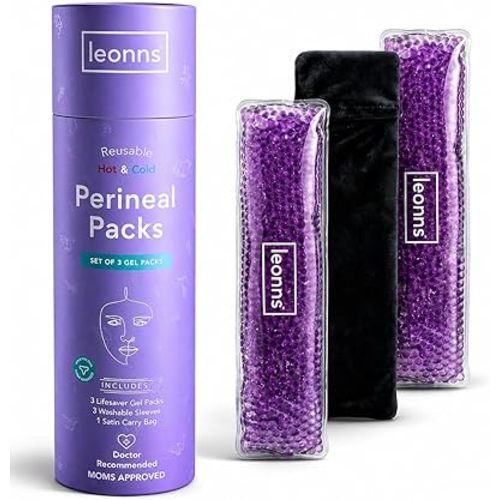 Reusable Perineal Ice Packs for Postpartum | 3 Gel Packs & Hot Cold