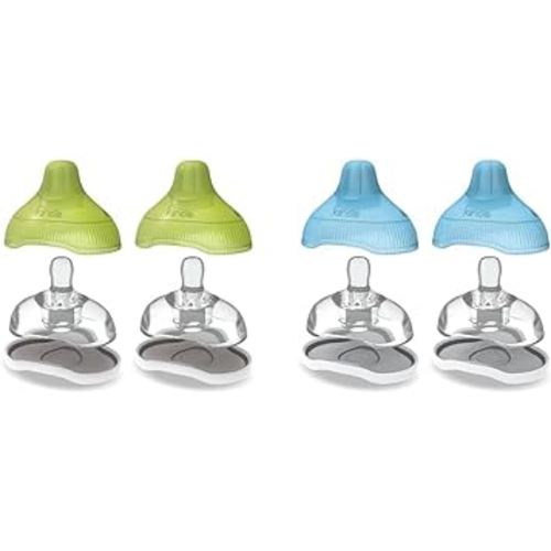 Kiinde Twist Active Latch Nipples for Breast Milk 2 Pack Slow Flow & Medium Flow Discourages Lazy Latching Seamless Bottle to Breast Transition Helps Relieve Colic