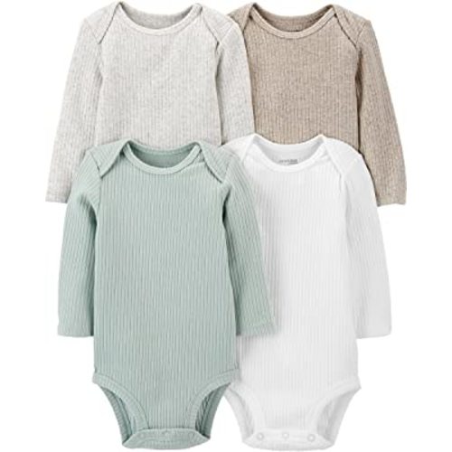 Simple Joys by Carter's unisex-baby 4-pack Long-sleeve Bodysuit