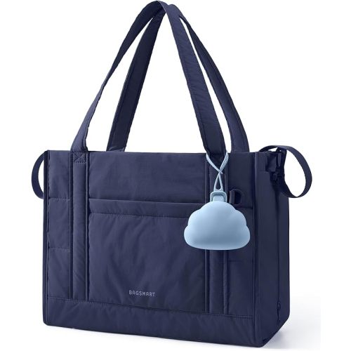 BAGSMART Diaper Bag Tote Puffer Baby Bag Lightweight for Travel, Work | Pacifier Case, Insulated Pockets, Stroller Straps, Hospital Bag for Labor and Delivery