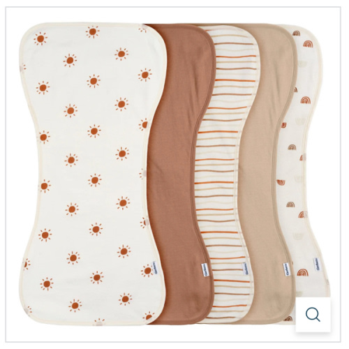 5-Pack Baby Neutral Rust Suns & Rainbows Jersey Burp Cloths – Gerber Childrenswear
