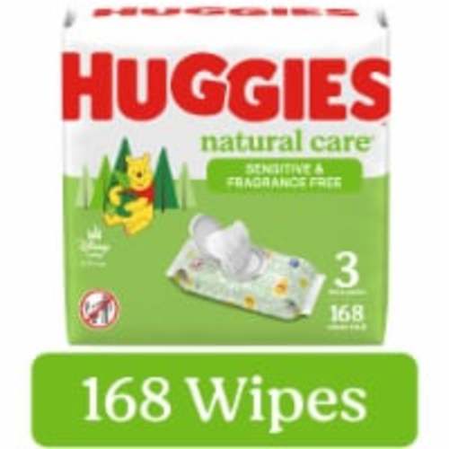Huggies Natural Care Unscented Sensitive Baby Wipes, 3 pk / 56 ct