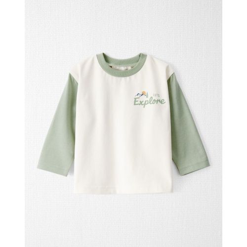 Baby Organic Cotton Let's Explore Long-Sleeve Tee 6M - Little Planet | Carter's