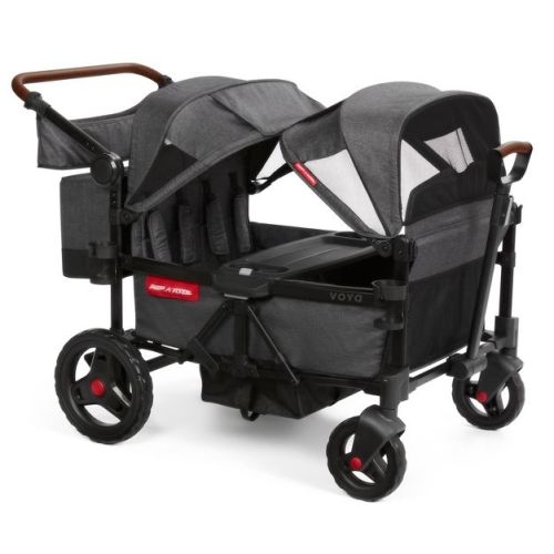 Radio Flyer Voya Quad Baby Stroller Wagon - Gray/Black