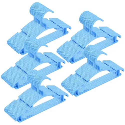 Baby Clothes Hangers, 100 Pack Blue Kids Plastic Hangers for Closet,Toddler,Infant,Child,Newborn's Coat Hangers Ideal for Laundry and Nursery's Everyday Standard Use