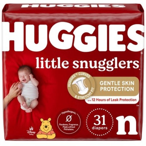Huggies Little Snugglers Baby Diapers – (Select Size and Count), Size: Newborn