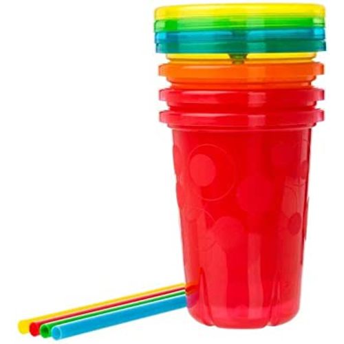 The First Years Take & Toss Straw Cup, Boy, 10 oz, Multicolor, 4 Count