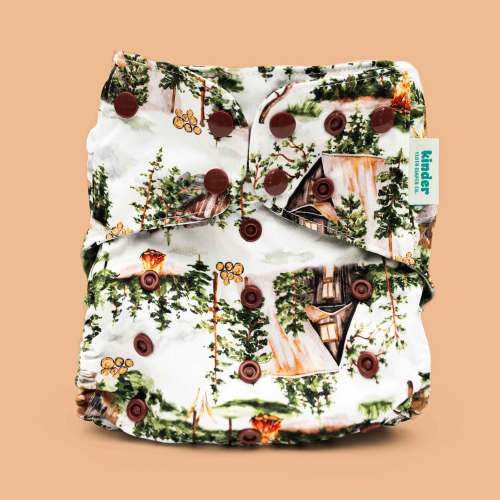 Nature: Essentials Pocket Cloth Diaper with Athletic Wicking Jersey, Grows with your Baby