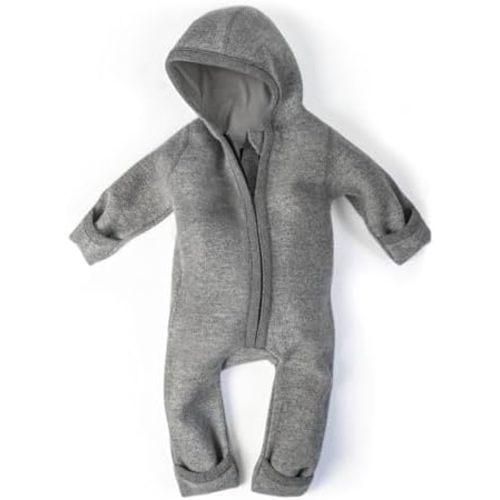 Ehrenkind® WOOLEN JUMPSUIT for Infants and Kids, Warm infant One-Piece made of natural virgin wool with zipper