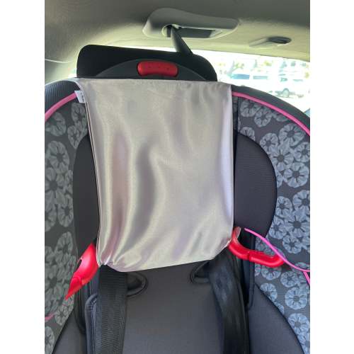 Large satin car seat head slip