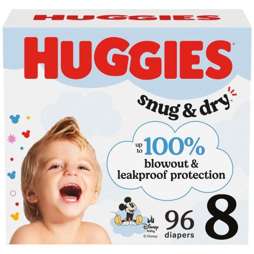Huggies Snug & Dry Disposable Diapers - Econ+ Pack - Size 8 - 96ct