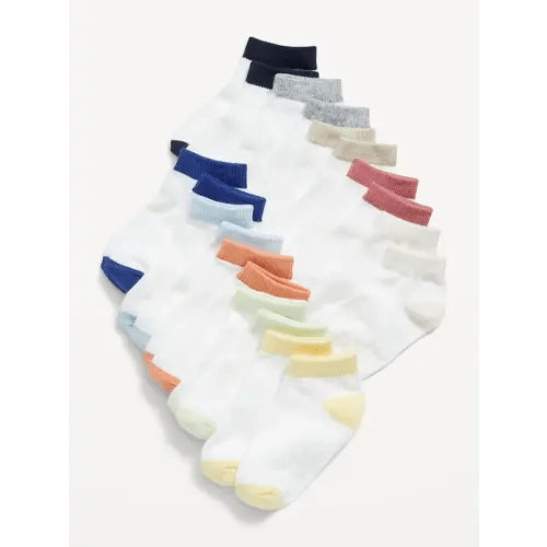 Unisex 10-Pack Ankle Socks for Toddler & Baby