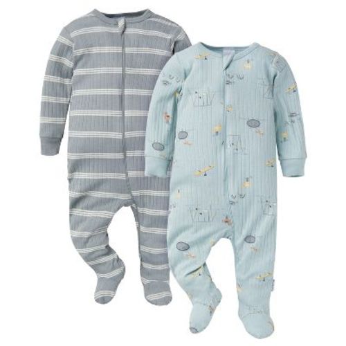 Gerber Baby Boys' 2-Pack Sleep 'N Plays, Playground, 0-3 Months