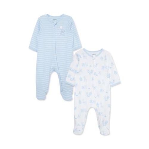 Baby Boys Bears 2 Pack Footies