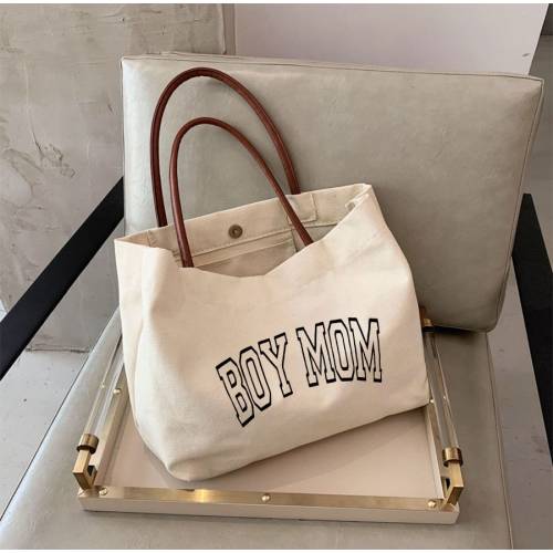 Boy Mom Canvas Bag,Mama Tote Bag, Boy Mom Tote Bag, Mothers Day Gift, Cool Mom, First Mothers Day Gift, Personalized Gift, New Mom Gift-PPM4