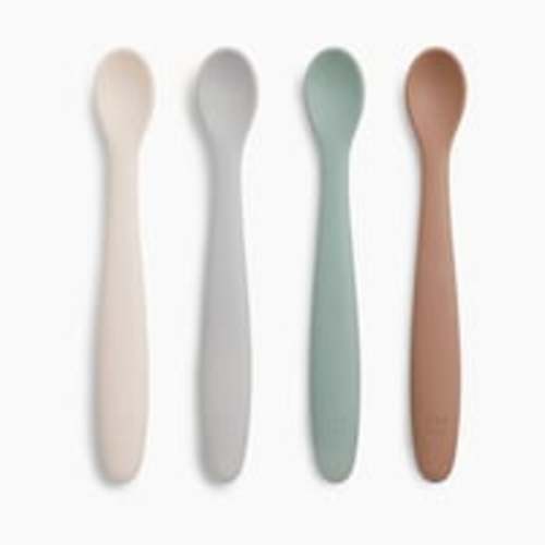 *AEIOU 4 pk Silicone Infant Feeding Spoons (W1)
