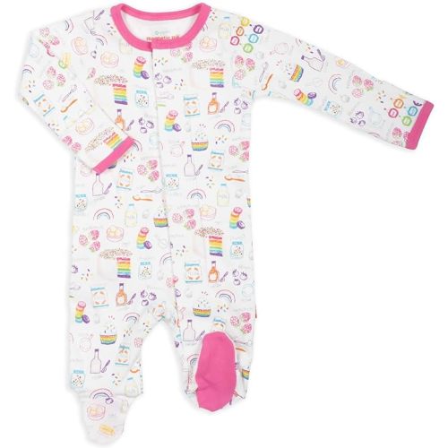 Magnetic Me 100% Organic Cotton Magnetic Baby Footie Pajamas | Super Soft Cotton Fabric, 3-6 months