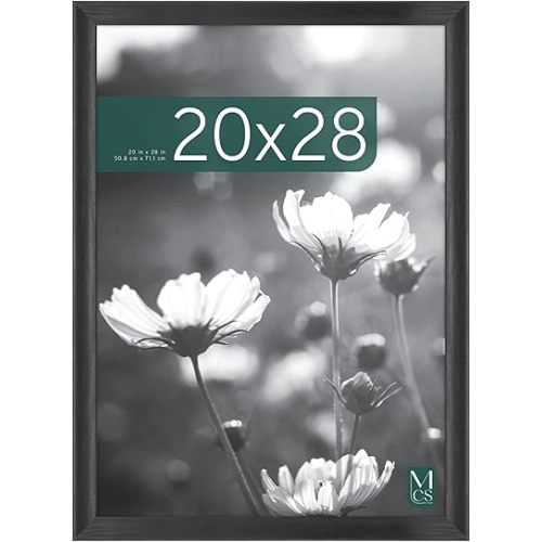 MCS Studio Gallery Classic 20x28 Poster Frame Black Woodgrain, Vertical & Horizontal Wall Hanging Large Picture Frame for Photos, Posters & Art Prints (1-Pack)