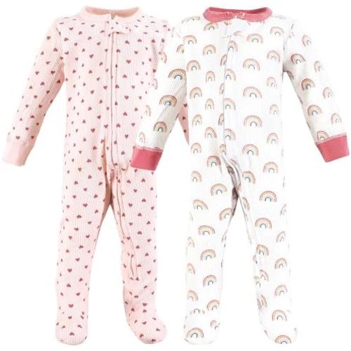 Hudson Baby Unisex Baby Thermal Zipper Sleep and Play 2pk