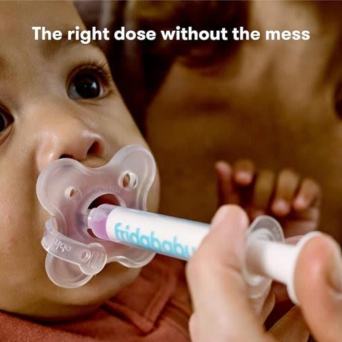 Frida Baby Medicine Pacifier, Medi Frida Baby Medicine Syringe & Accu-Dose Pacifier, Baby Medicine Dispenser for Mess & Fuss Free Use - MediFrida the Accu-Dose Pacifier