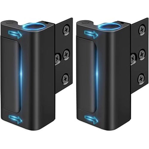 Home Security Door Reinforcement Lock - Child Proof Door Locks for Front Door Child Safety Lock High Door Locks for Kids Safety Withstand 800 lbs Top Flip Door Latch Lock for Inward Swinging Door