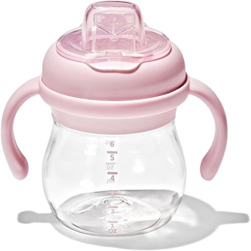 OXO Tot Transitions Soft Spout Sippy Cup with Removable Handles - 6 oz. - Blossom